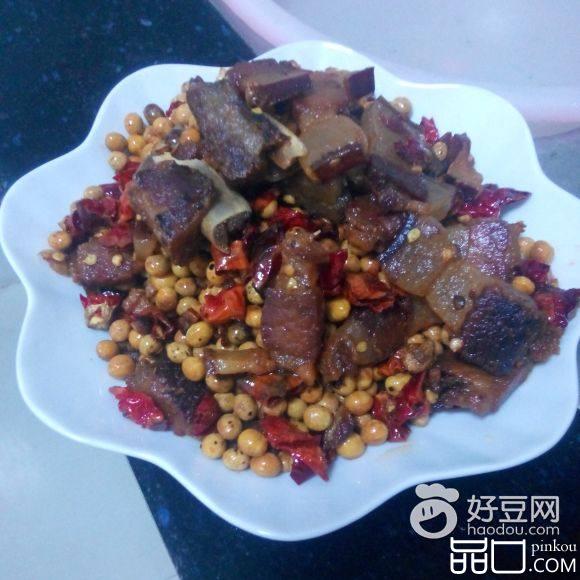 腊肉炒黄豆