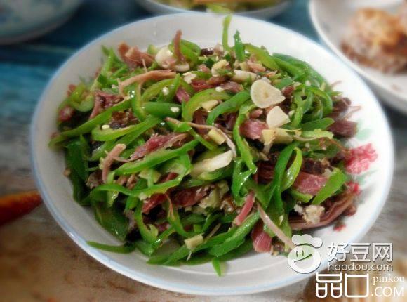 腊肉青椒丝
