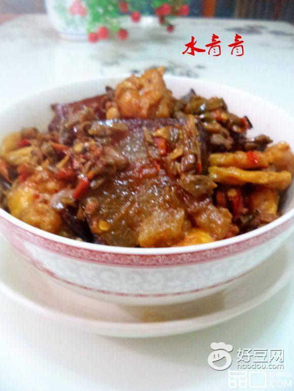 干豆角蒸油豆腐