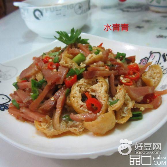 瘦腊肉拌油豆腐丝