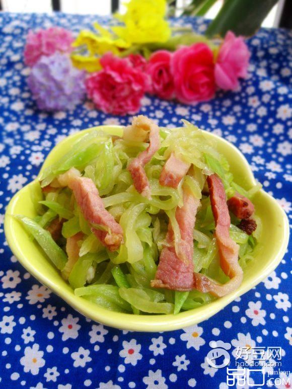 腊肉炒莴笋丝