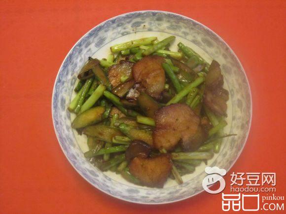 芦笋蒜苔炒腊肉