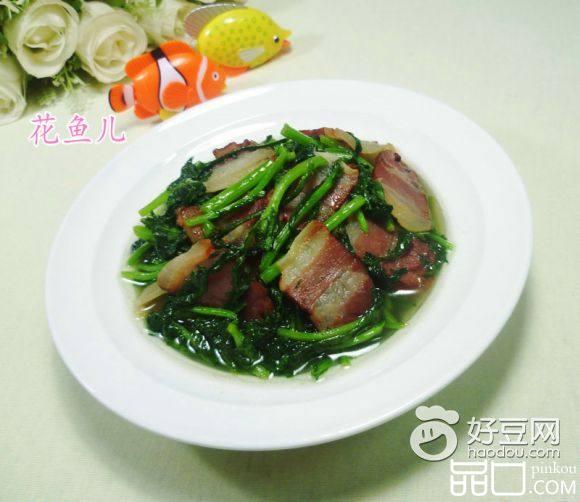 腊肉炒茼蒿