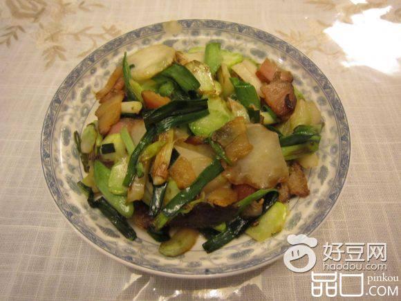 青蒜儿菜炒腊肉