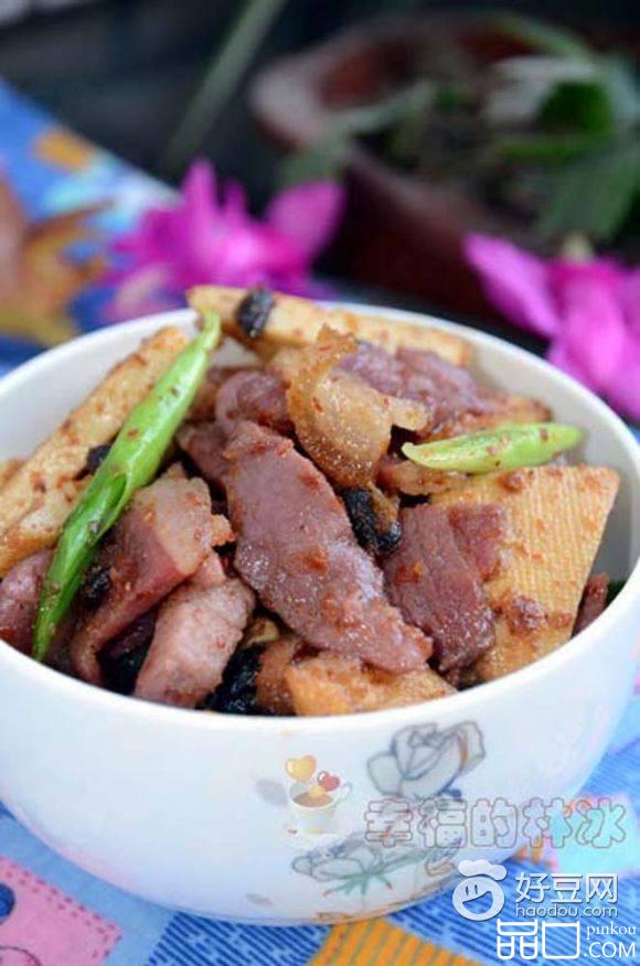 腊肉豆豉炒豆干