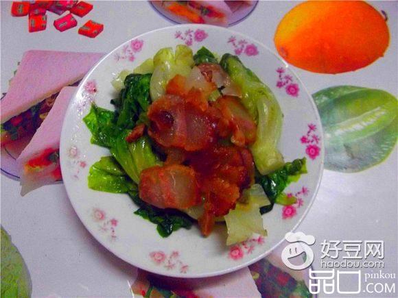 腊肉拌生菜