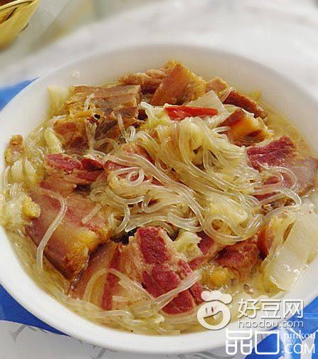 腊肉白菜炖粉条