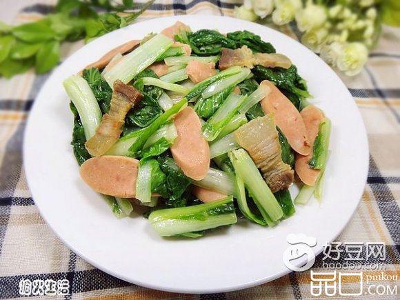 腊肉火腿炒白菜