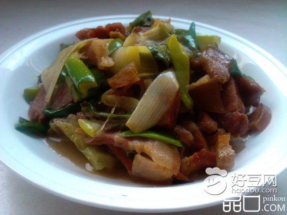 大葱炒腊肉