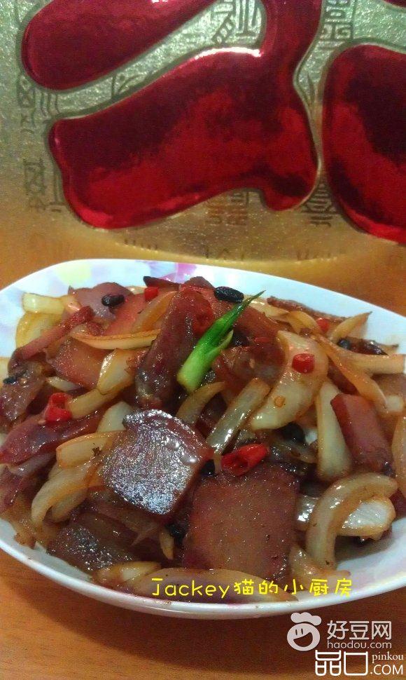 洋葱豆豉炒腊味