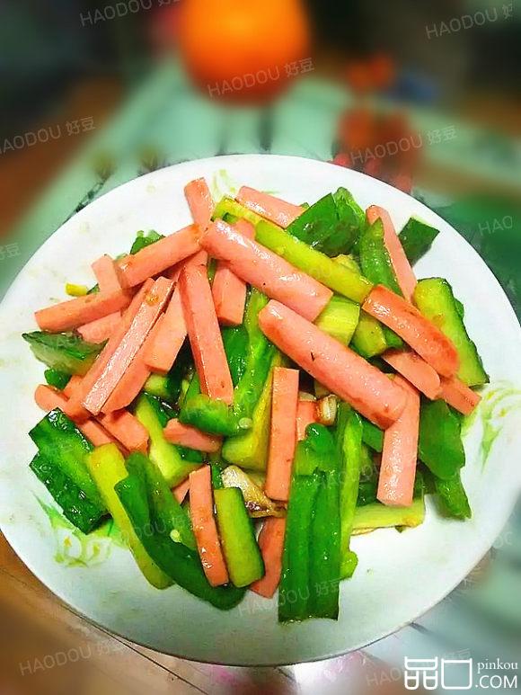 小炒火腿黄瓜条