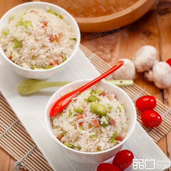 蚕豆火腿焖饭
