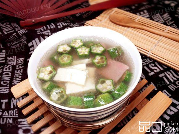 秋葵豆腐汤