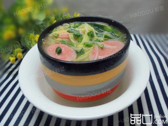 青菜火腿面条