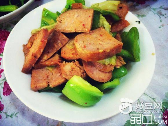 青椒炒火腿