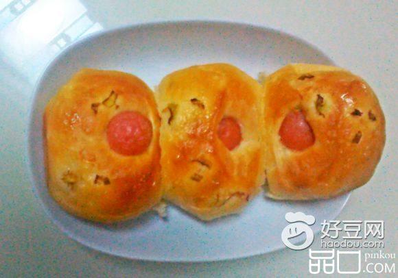 火腿葱香面包