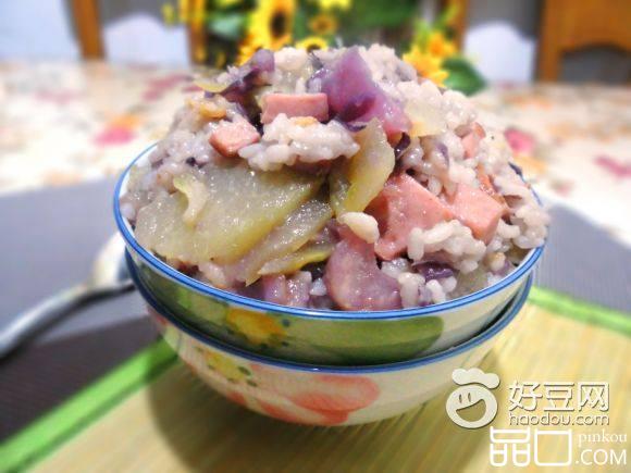 紫甘蓝咸米饭