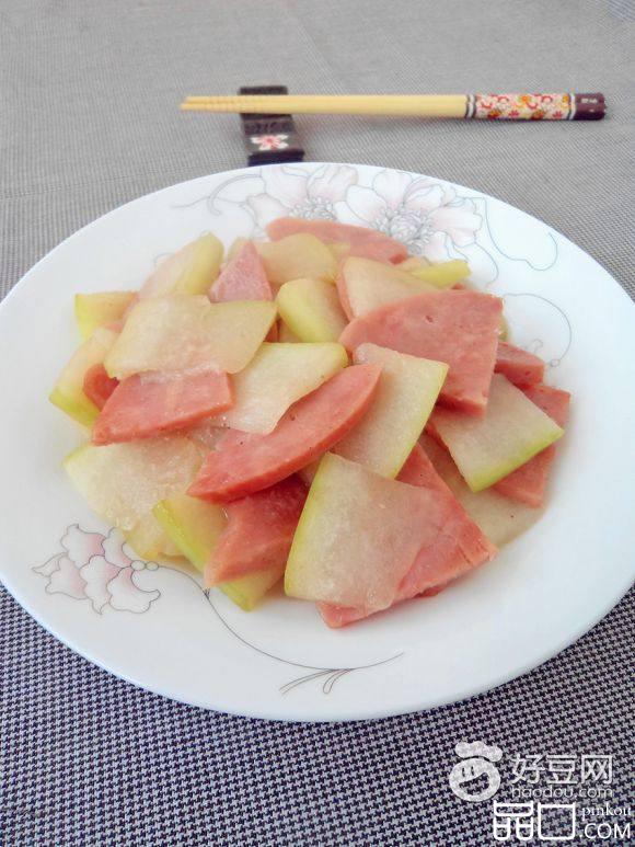 火腿炒冬瓜
