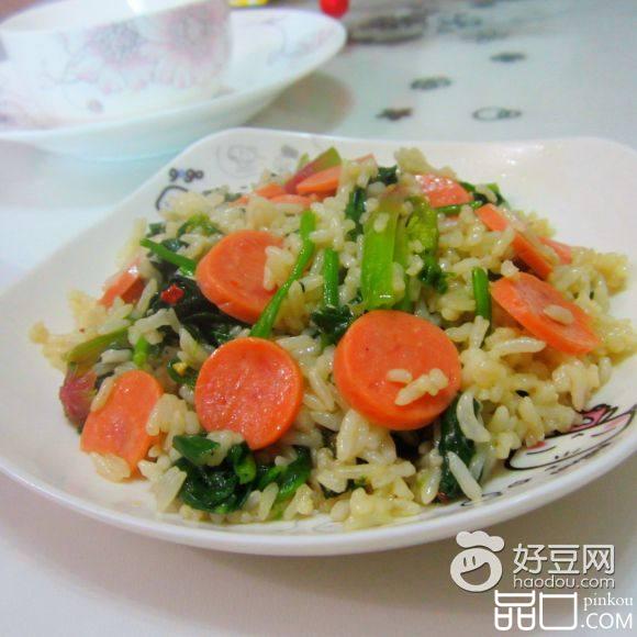 火腿菠菜炒饭