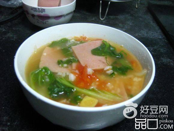 西红柿时蔬烫饭