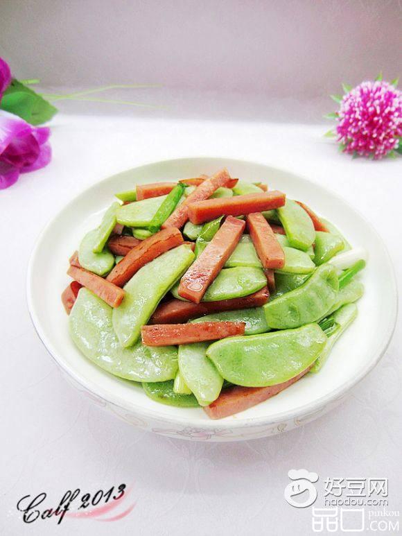 眉豆炒火腿