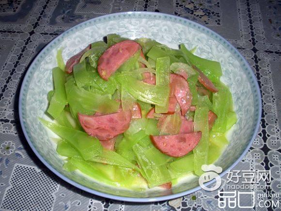 青笋炒火腿