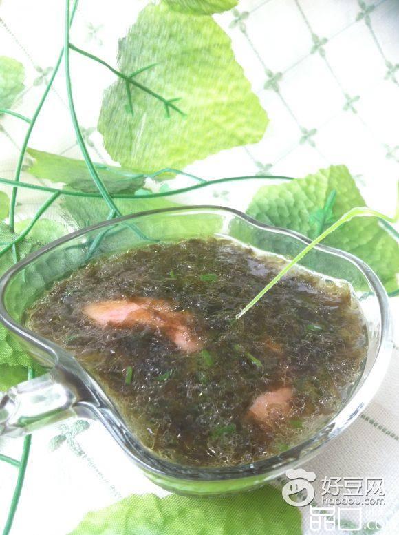 葱香紫菜火腿汤