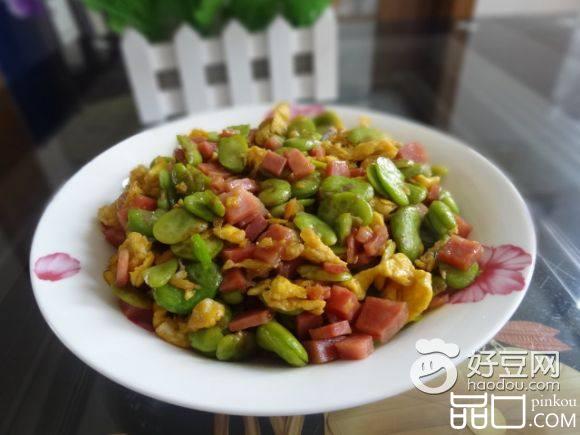 蚕豆火腿炒蛋