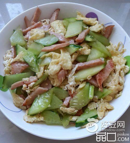 黄瓜火腿炒鸡蛋