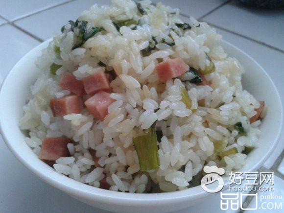 青菜火腿焖饭