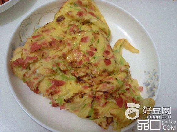 西葫鸡蛋火腿饼