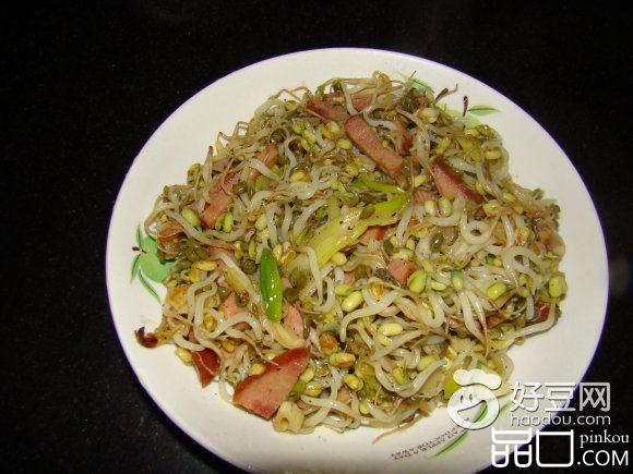 火腿炒豆芽