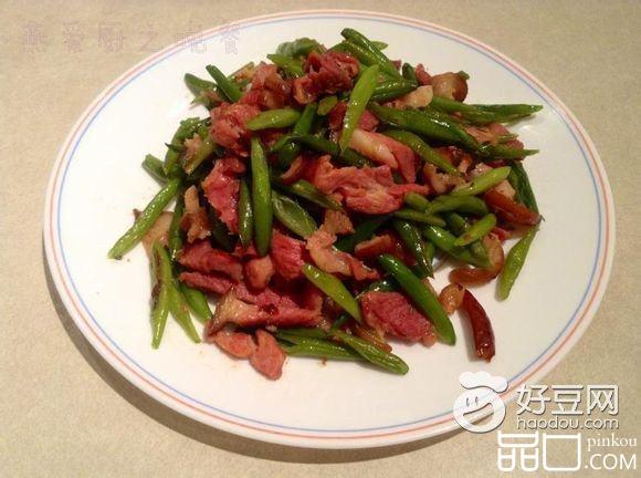 火腿炒豆角
