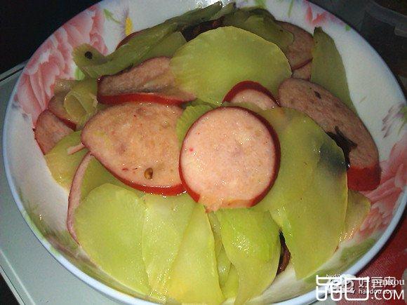 火腿炒莴苣
