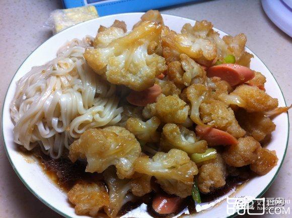 火腿花菜盖面