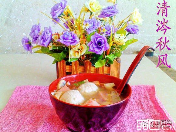 双菇鱼丸汤