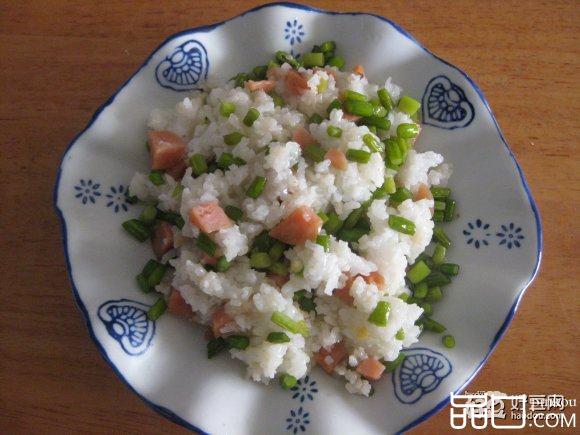 蒜苔火腿炒饭