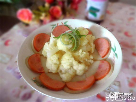 菜花杏鲍菇炒火腿