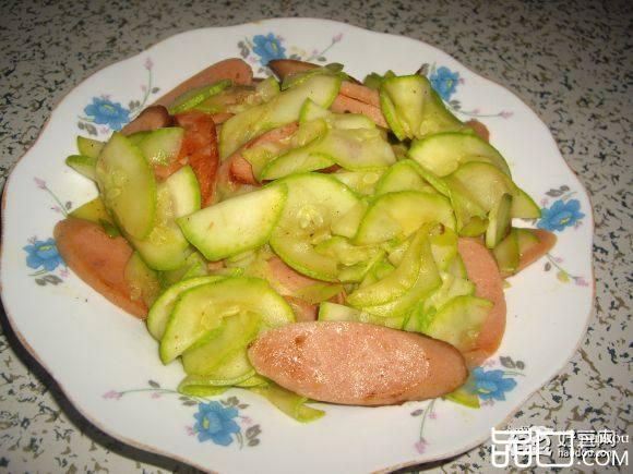 火腿炒角瓜