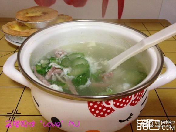 丝瓜蛋白汤