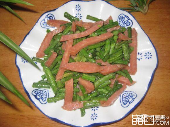 豇豆炒火腿