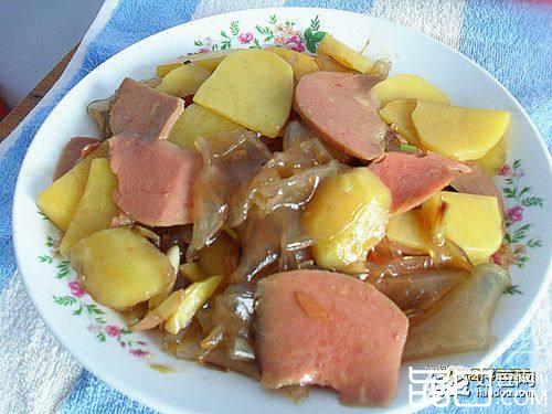 火腿土豆炖粉皮