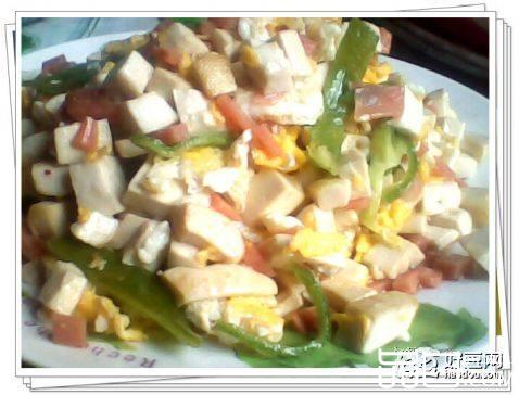 豆腐火腿鸡蛋丁