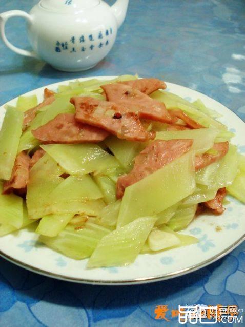 莴苣炒火腿