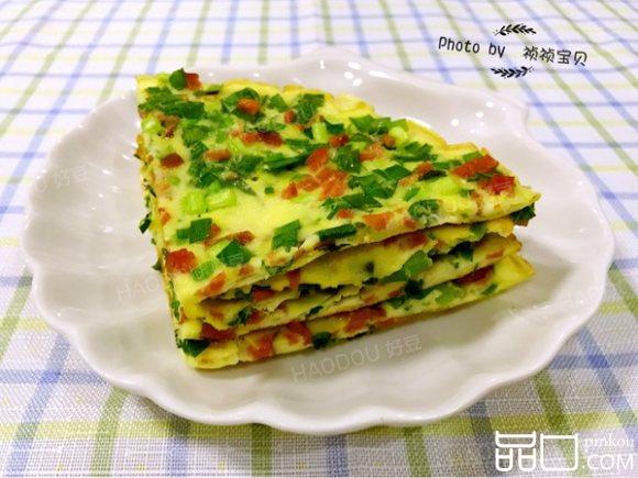 韭菜香肠鸡蛋饼