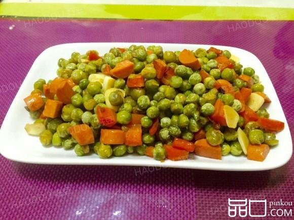 香肠炒豌豆胡萝卜