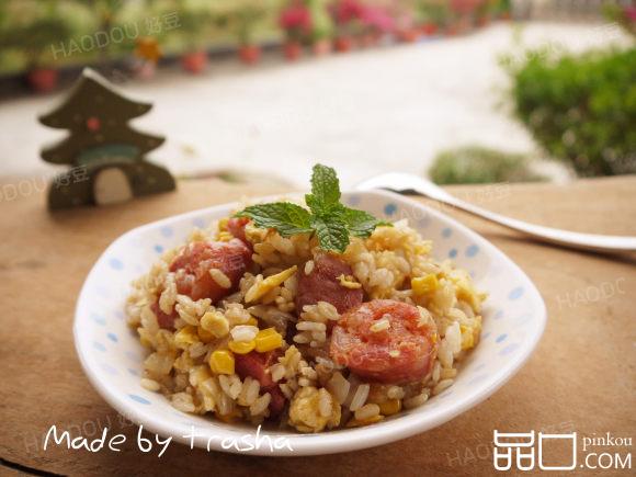 香肠玉米蛋炒饭