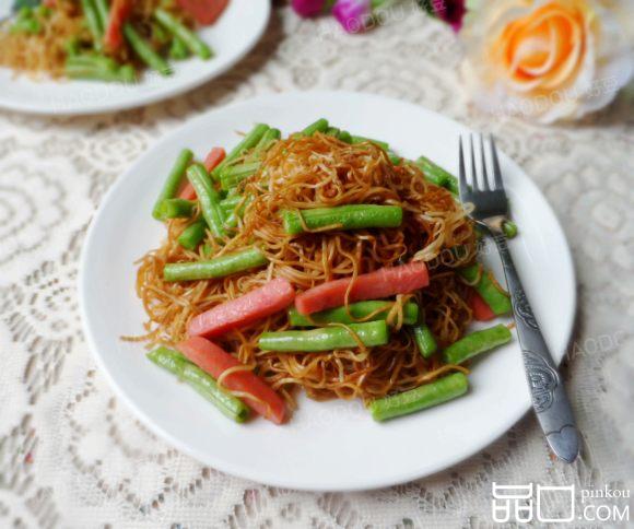 豆角炒面#多效护理一