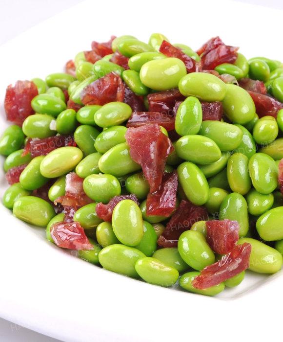香肠炒青豆