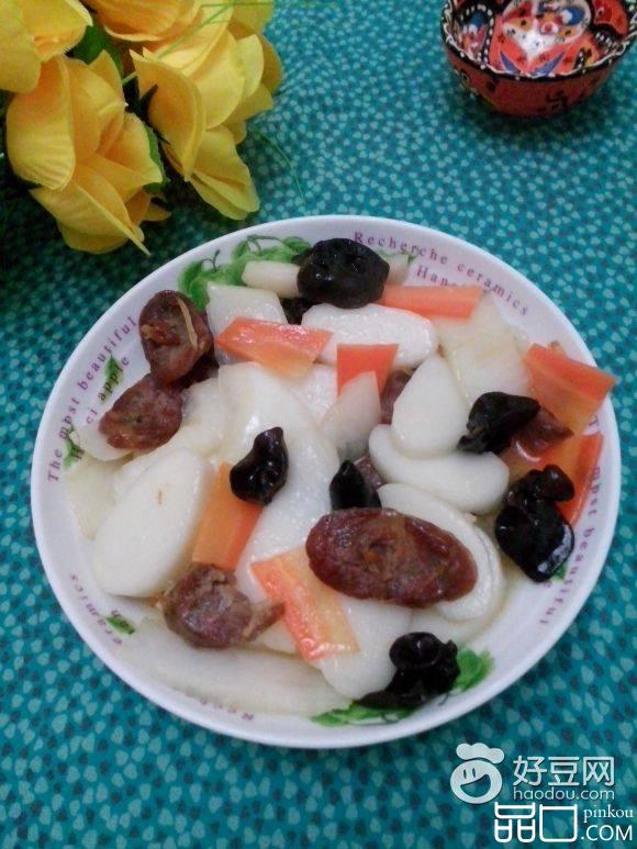 菜梗香肠年糕
